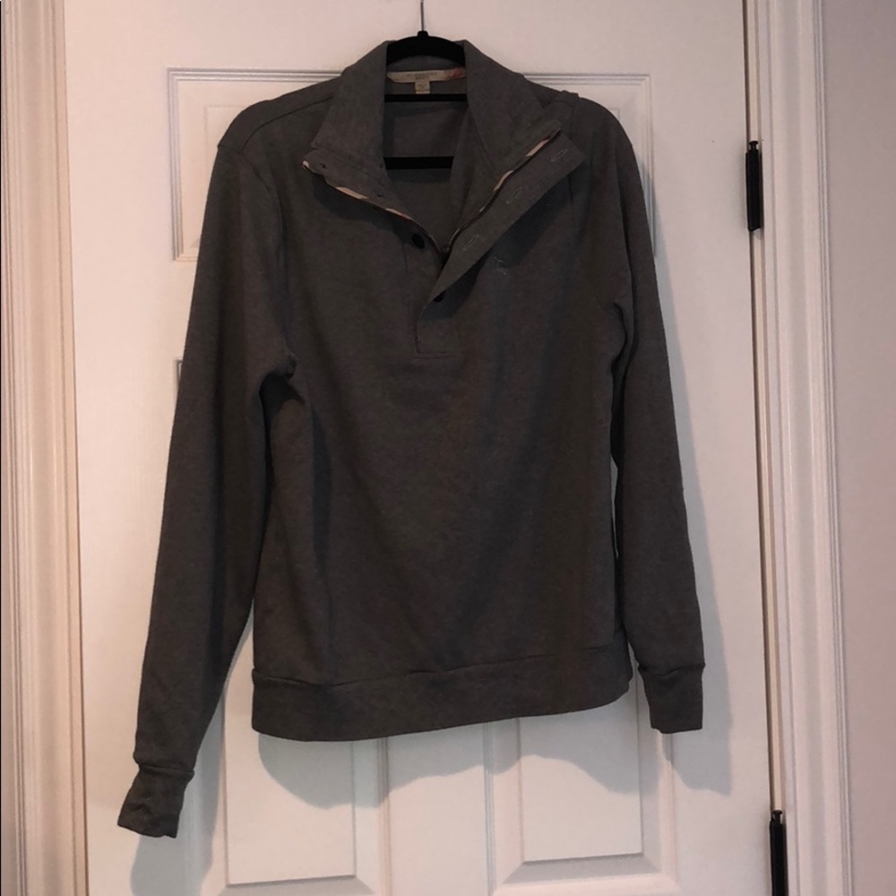 Burberry Half Zip Pullover - Gray